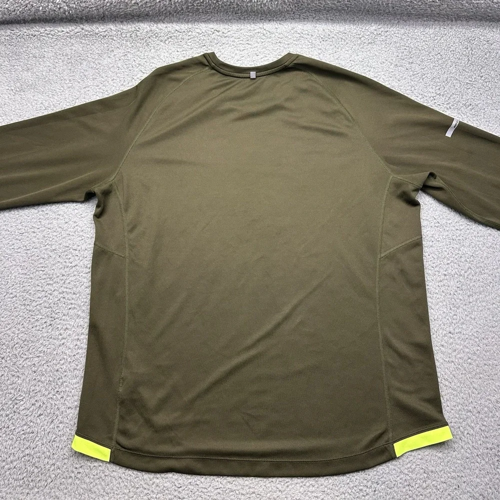 Nike Running 519700-321 Mens XL Nike Miler Dri-Fit L/S Green CrewNeck Shirt